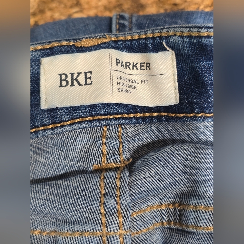BKE Parker Distressed High Rise Skinny Blue Jeans Size 26 - Picture 10 of 12